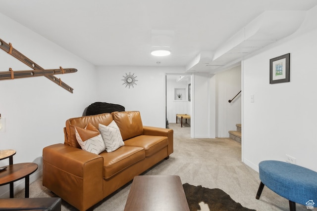 740 E Barrows Ave, Salt Lake City, UT 84106 - living room with light colored carpet and stairs