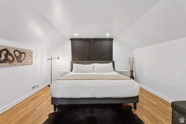 740 E Barrows Ave, Salt Lake City, UT 84106 - bedroom with light wood finished floors, lofted ceiling, and baseboards