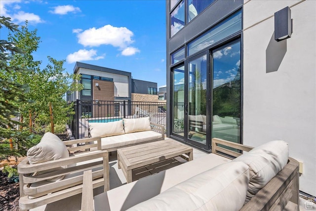 4134 Cooper Ln Unit 22, Park City, UT 84098 - view of patio / terrace with a fenced in pool and outdoor lounge area