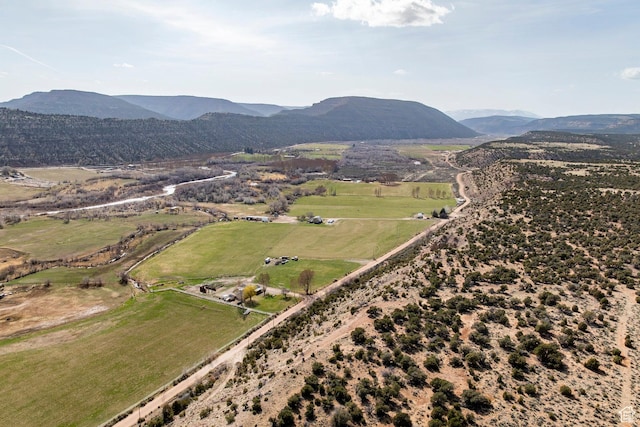 24517 W Rock Creek Rd, Duchesne, UT 84021 - drone / aerial view featuring a mountain view and a rural view