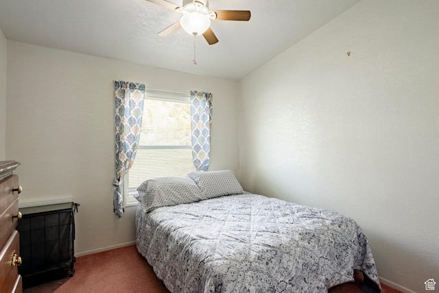 24517 W Rock Creek Rd, Duchesne, UT 84021 - bedroom with baseboards, carpet flooring, and a ceiling fan