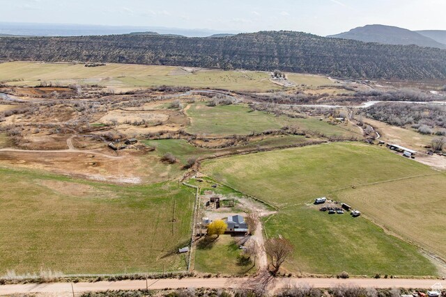 24517 W Rock Creek Rd, Duchesne, UT 84021 - bird's eye view featuring a mountain view and a rural view