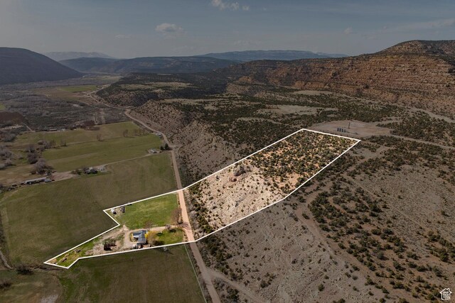 24517 W Rock Creek Rd, Duchesne, UT 84021 - drone / aerial view with a mountain view and a rural view