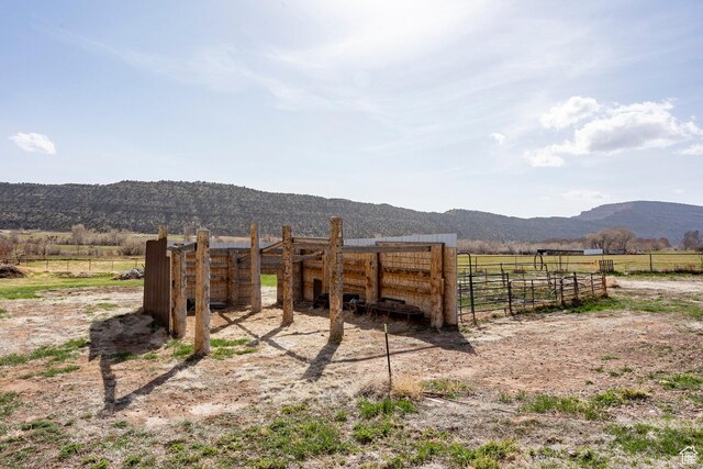 24517 W Rock Creek Rd, Duchesne, UT 84021 - view of yard with fence, a mountain view, and a rural view