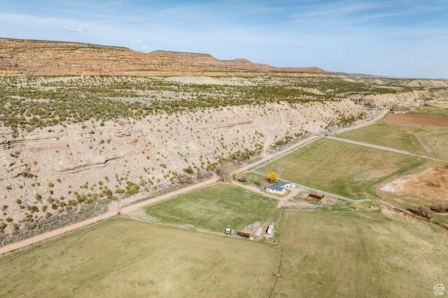 24517 W Rock Creek Rd, Duchesne, UT 84021 - drone / aerial view featuring a rural view and a mountain view