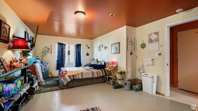 6267 S Waller Ln W, West Jordan, UT 84081 - bedroom with concrete floors