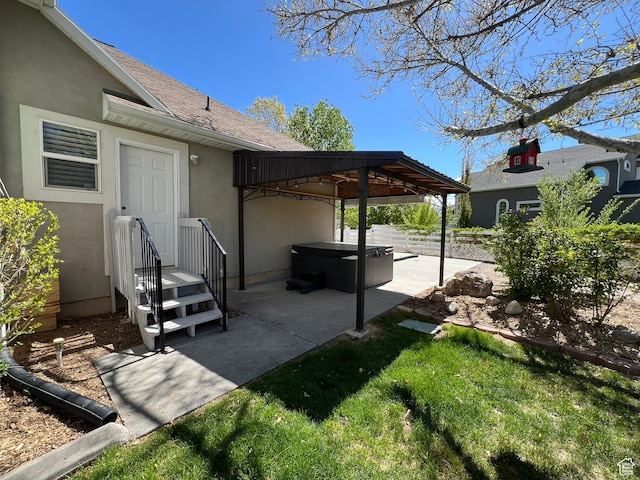 986 Davenport Dr S, Grantsville, UT 84029 - view of patio featuring a hot tub and a gazebo