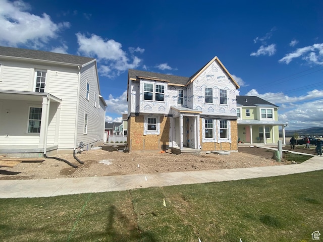 rear view of house with brick siding