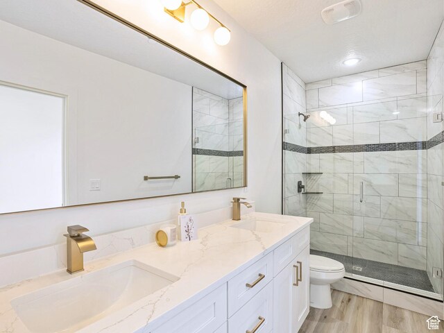 365 W 800 N Unit 3, Salt Lake City, UT 84103 - full bath with double vanity, toilet, a sink, and a stall shower