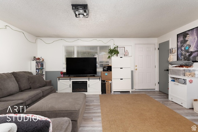 257 W 600 N, Lehi, UT 84043 - living area featuring light wood-style floors and a textured ceiling