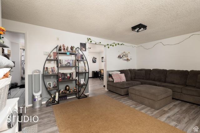 257 W 600 N, Lehi, UT 84043 - living area featuring a textured ceiling and wood finished floors