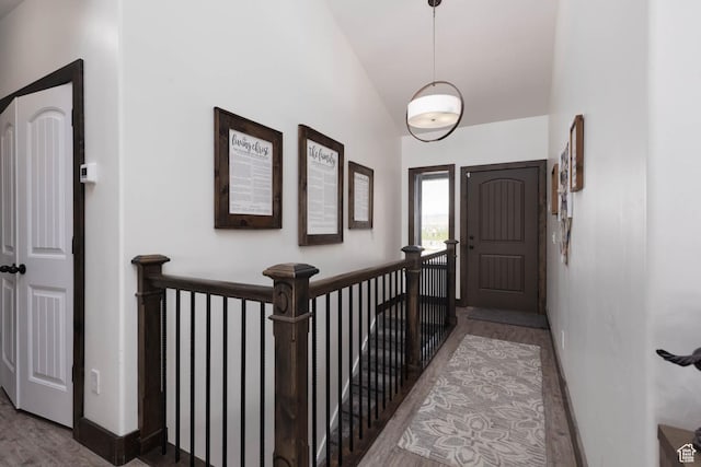10360 S 10750 W, Axtell, UT 84621 - entrance foyer featuring baseboards, wood finished floors, and lofted ceiling