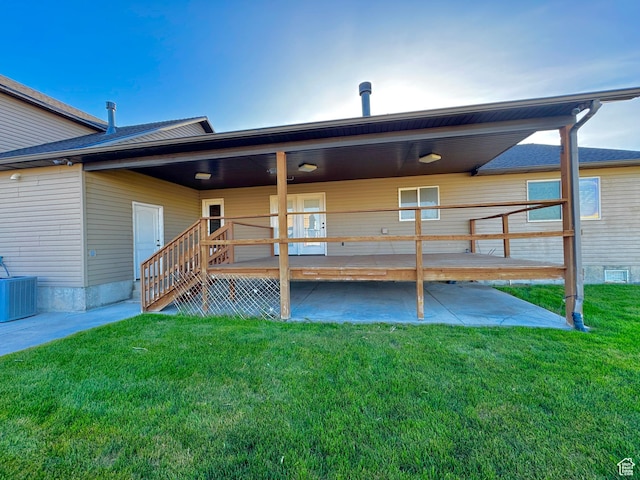 848 N Cooley St W, Grantsville, UT 84029 - back of house with a patio area, a yard, and cooling unit