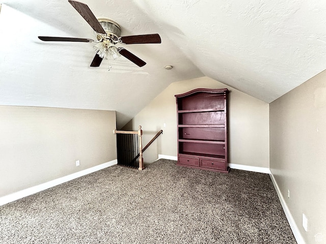 848 N Cooley St W, Grantsville, UT 84029 - bonus room with baseboards, carpet, vaulted ceiling, and a textured ceiling