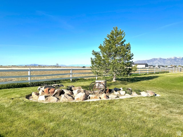 848 N Cooley St W, Grantsville, UT 84029 - view of yard with fence, a mountain view, and a rural view