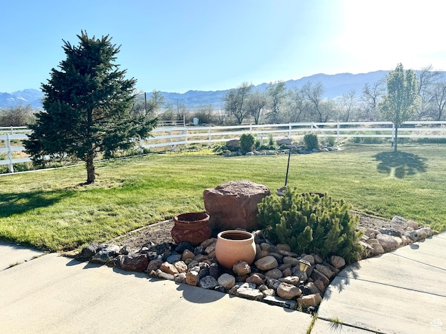 848 N Cooley St W, Grantsville, UT 84029 - view of yard featuring fence, a mountain view, and a rural view