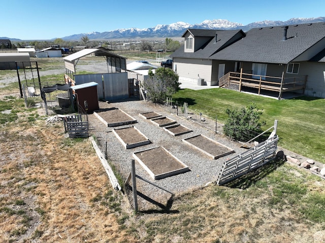 848 N Cooley St W, Grantsville, UT 84029 - view of yard featuring a mountain view and a vegetable garden