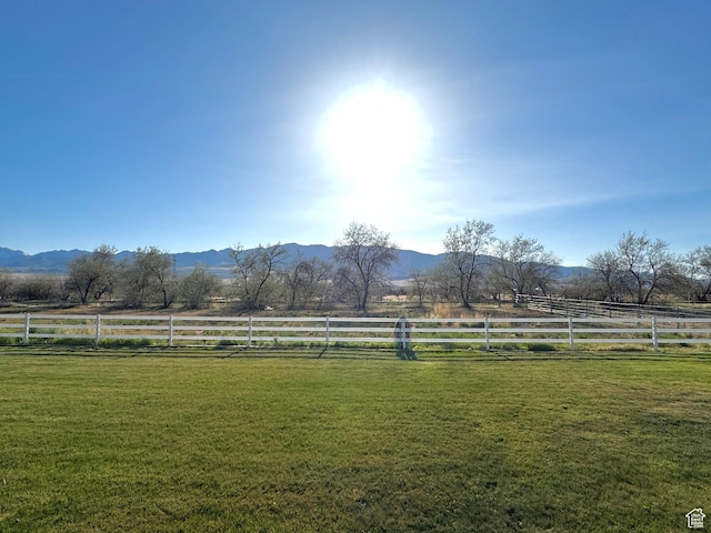 848 N Cooley St W, Grantsville, UT 84029 - view of yard with fence, a mountain view, and a rural view