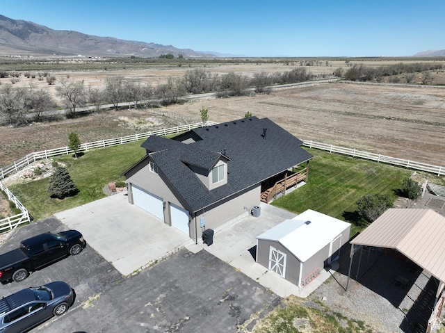 848 N Cooley St W, Grantsville, UT 84029 - birds eye view of property featuring a rural view and a mountain view