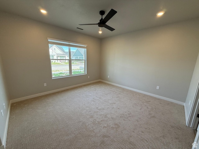 20 N 3830 W Unit 445, West Point, UT 84015 - unfurnished room with carpet flooring, a ceiling fan, recessed lighting, and baseboards