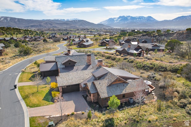 181 N Club Cabins Ct, Heber City, UT 84032 - bird's eye view with a residential view and a mountain view