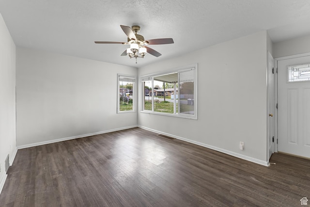 605 E 700 N, Pleasant Grove, UT 84062 - empty room with baseboards, ceiling fan, visible vents, and wood finished floors