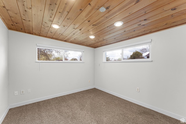 605 E 700 N, Pleasant Grove, UT 84062 - empty room featuring carpet flooring, recessed lighting, baseboards, and wood ceiling