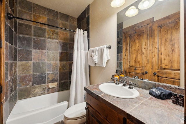 210 Parkview Dr, Summit Park, UT 84098 - bathroom with vanity, shower / bath combination with curtain, and toilet