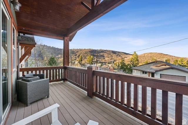 210 Parkview Dr, Summit Park, UT 84098 - deck featuring a mountain view