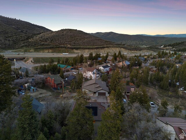 210 Parkview Dr, Summit Park, UT 84098 - drone / aerial view with a residential view and a mountain view