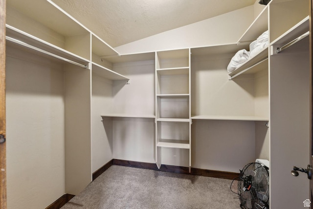 210 Parkview Dr, Summit Park, UT 84098 - walk in closet featuring carpet flooring and vaulted ceiling