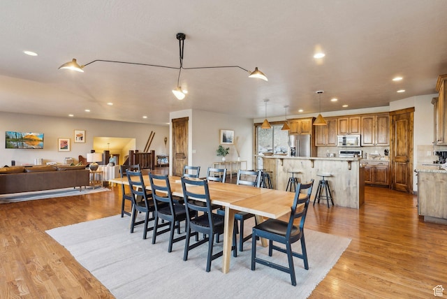210 Parkview Dr, Summit Park, UT 84098 - dining room with recessed lighting and light wood-type flooring