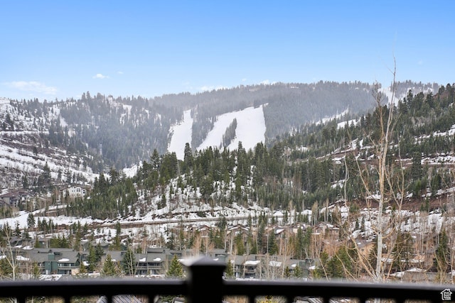 1386 Pinnacle Dr Unit 82, Park City, UT 84060 - view of mountain backdrop with a heavily wooded area