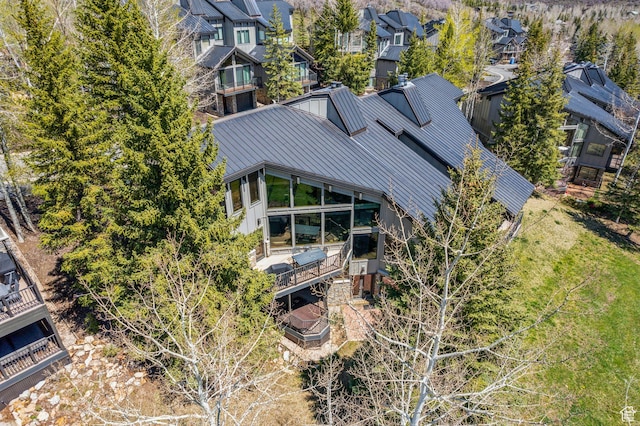bird's eye view featuring a residential view