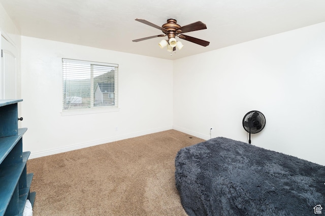 4231 W 650 N, Vernal, UT 84078 - carpeted bedroom with a ceiling fan and baseboards