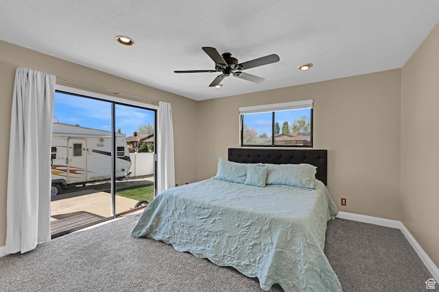 2137 W 550 N, West Point, UT 84015 - bedroom with baseboards, multiple windows, carpet flooring, and access to exterior
