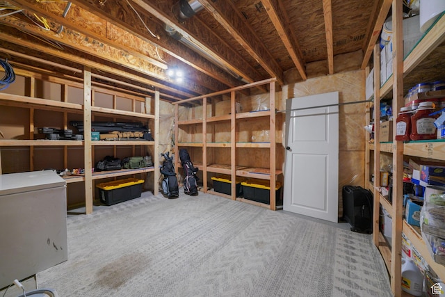 view of storage room