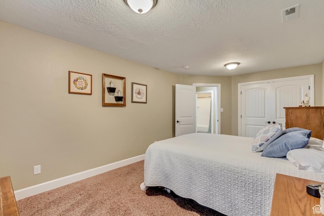 1155 S 2880 E, Spanish Fork, UT 84660 - bedroom featuring visible vents, a closet, baseboards, a textured ceiling, and carpet flooring