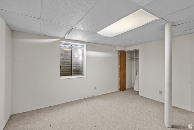 1745 Old Ranch Rd, Park City, UT 84098 - basement featuring carpet floors and a paneled ceiling