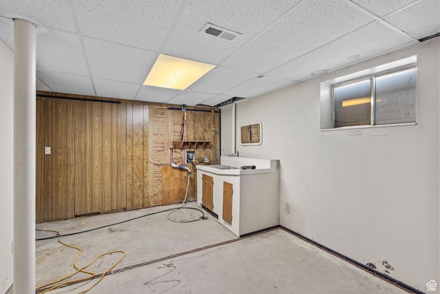1745 Old Ranch Rd, Park City, UT 84098 - finished below grade area with visible vents and a drop ceiling