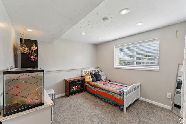 222 N 600th St E, Orem, UT 84097 - carpeted bedroom with recessed lighting, baseboards, and a textured ceiling