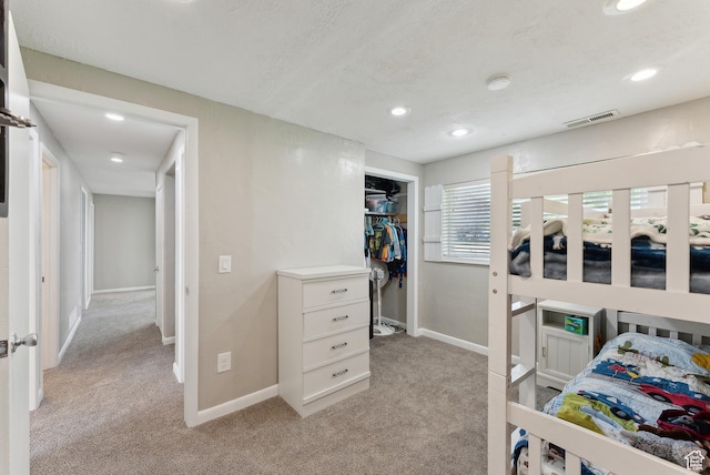 222 N 600th St E, Orem, UT 84097 - bedroom featuring baseboards, light colored carpet, recessed lighting, and visible vents