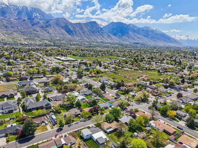 222 N 600th St E, Orem, UT 84097 - drone / aerial view with a mountain view and a residential view