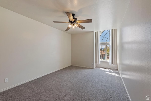 10046 N Sage Rd W, Cedar Hills, UT 84062 - empty room featuring baseboards, ceiling fan, and carpet