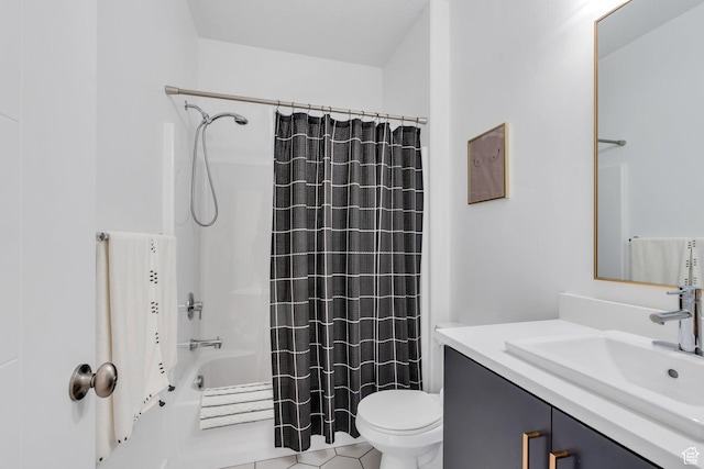 6294 W 7830 S, West Jordan, UT 84081 - bathroom featuring vanity, toilet, and shower / tub combo with curtain