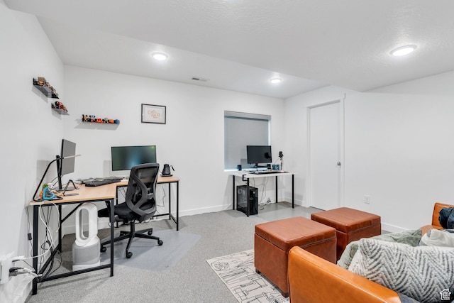 6294 W 7830 S, West Jordan, UT 84081 - office with baseboards, carpet, recessed lighting, and visible vents
