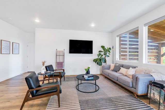 6294 W 7830 S, West Jordan, UT 84081 - living area featuring recessed lighting, baseboards, and wood finished floors