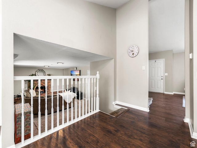 7123 S Watermill Way, Cottonwood Heights, UT 84121 - hallway featuring baseboards and wood finished floors