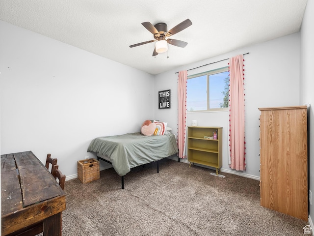 7123 S Watermill Way, Cottonwood Heights, UT 84121 - carpeted bedroom with a ceiling fan and baseboards