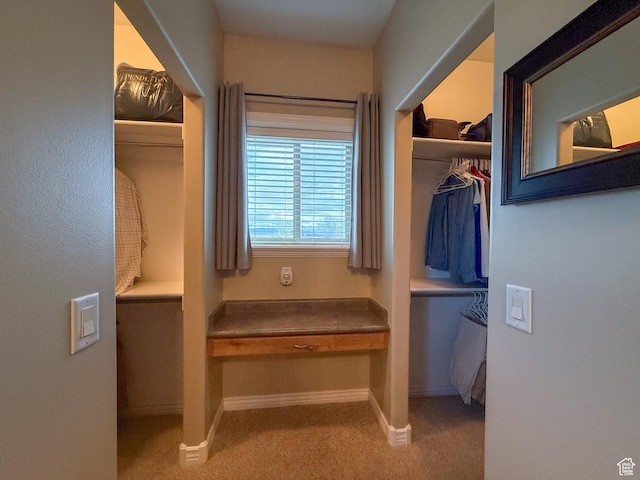 bathroom featuring baseboards and a spacious closet